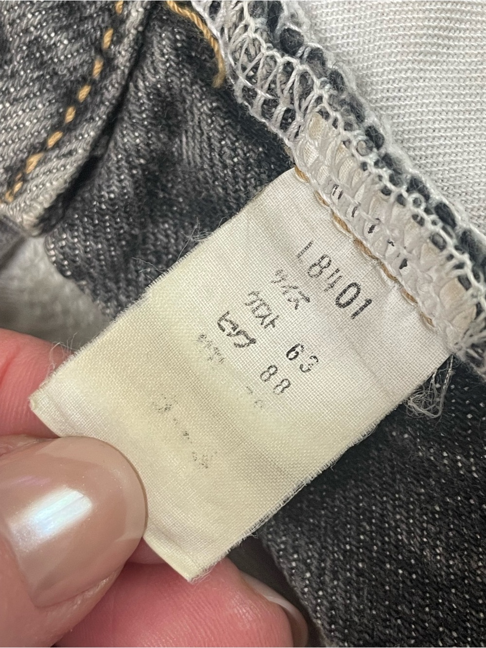 Vintage Brappers Japanese Denim High Rise Straight Jeans Gray Wash Size 63cm XS - Picture 7 of 9